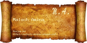 Maloch Amina névjegykártya